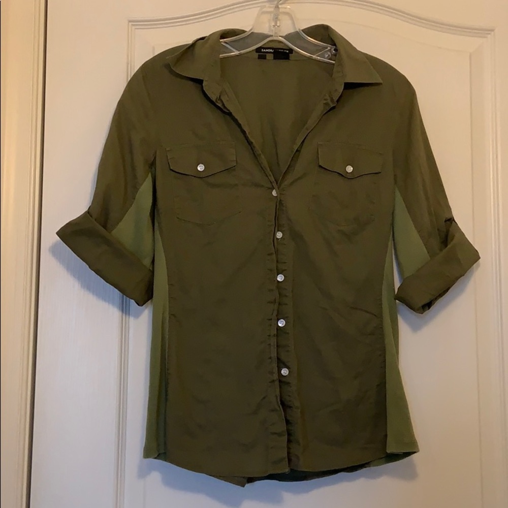 Green 1/4 Sleeve Shirt